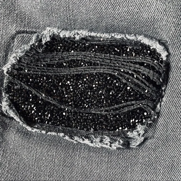 Sparkle ripped black skinny jeans - Picture 4 of 6